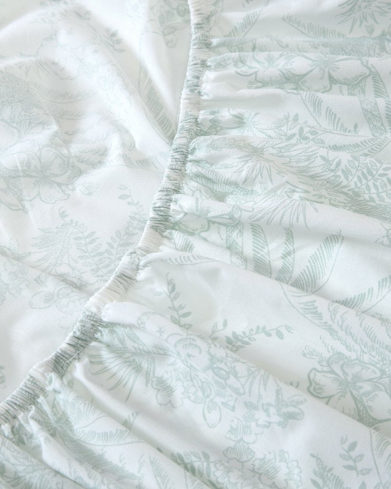 Pen and Ink 4-Piece King Sheet Set - Spring Green