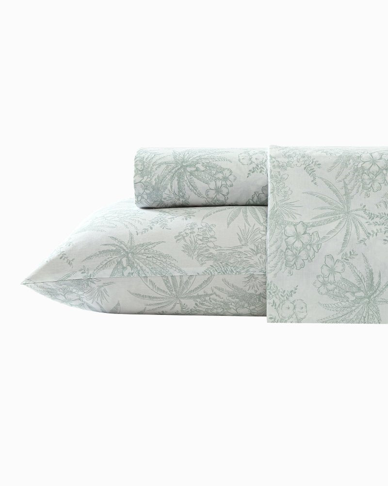 Pen and Ink 4-Piece King Sheet Set - Spring Green
