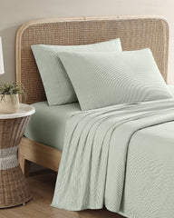 Island Cays 4-Piece Queen Sheet Set - Spring Green