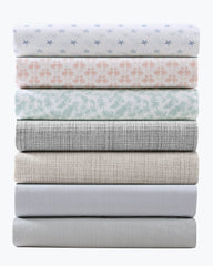 Raffia Linen 4-Piece Queen Sheet Set - Khaki