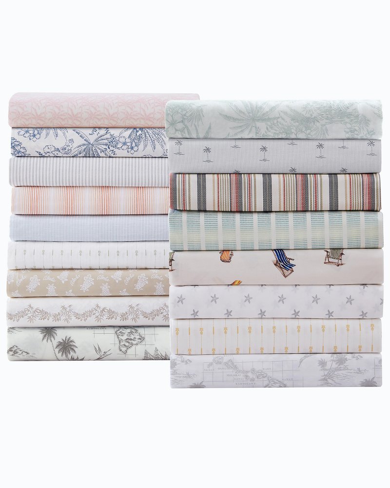 Lovely Palms 4-Piece King Sheet Set - Pink