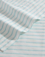 Cool Beach Stripe 4-Piece Queen Sheet Set - Stripe Blue