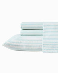 Cool Beach Stripe 4-Piece Queen Sheet Set - Stripe Blue
