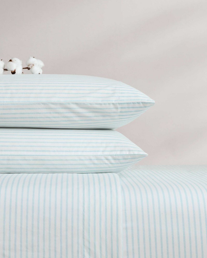 Cool Beach Stripe 4-Piece King Sheet Set - Stripe Blue