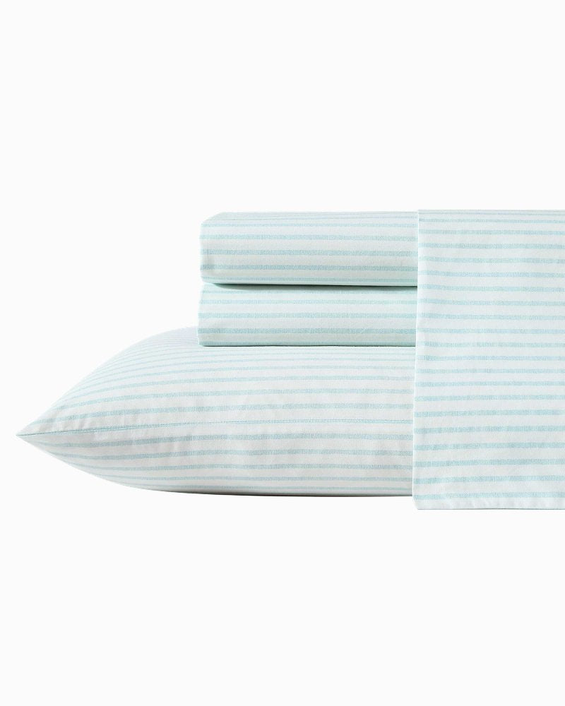 Cool Beach Stripe 4-Piece King Sheet Set - Stripe Blue