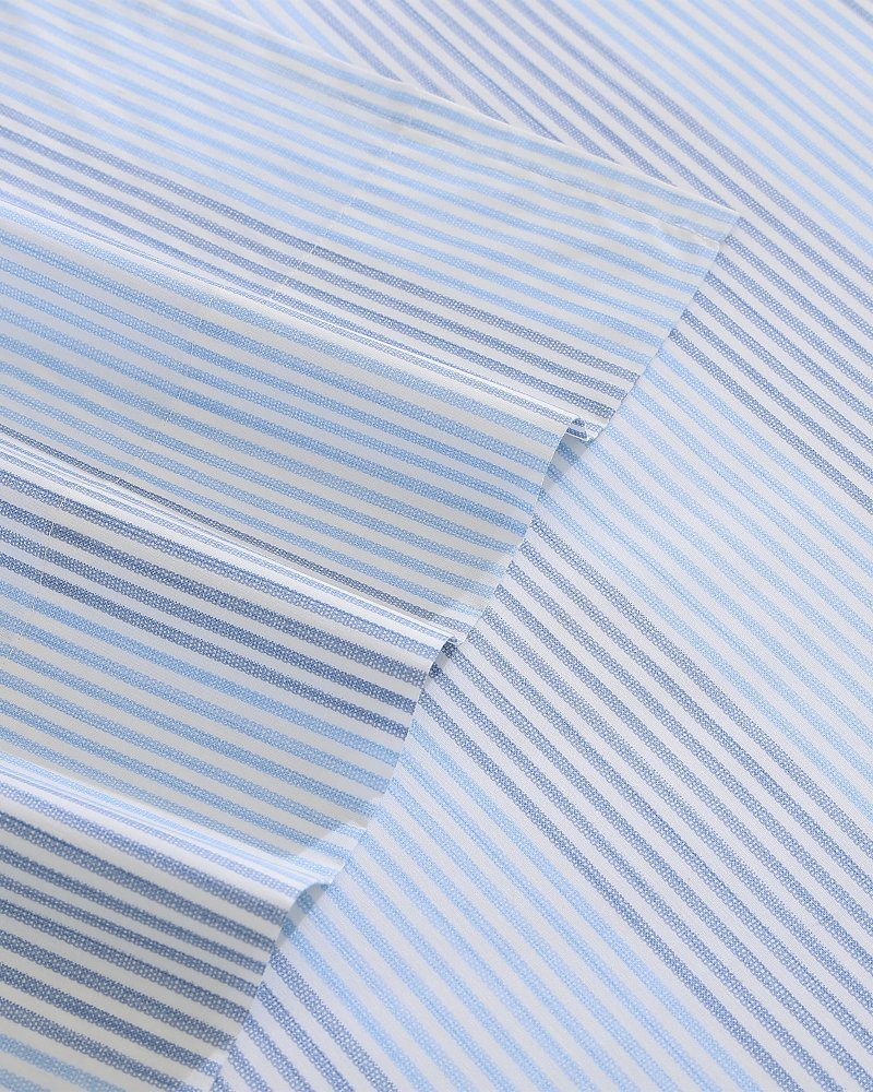 Weekend Stripe 4-Piece Queen Sheet Set - Blue