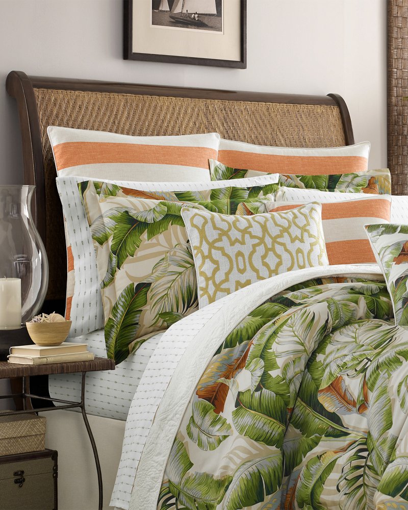 Palmiers 4-Piece Queen Comforter Set - Green