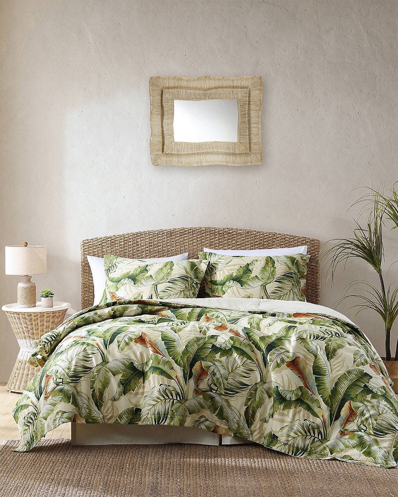 Palmiers 4-Piece Queen Comforter Set - Green