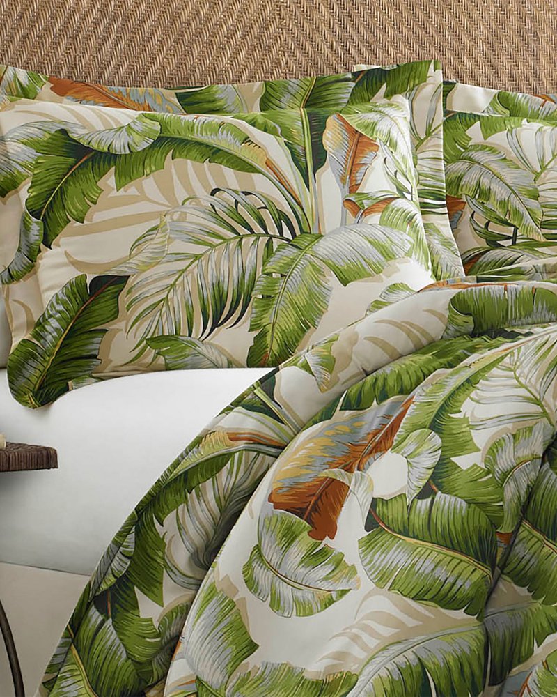 Palmiers 4-Piece King Comforter Set - Green