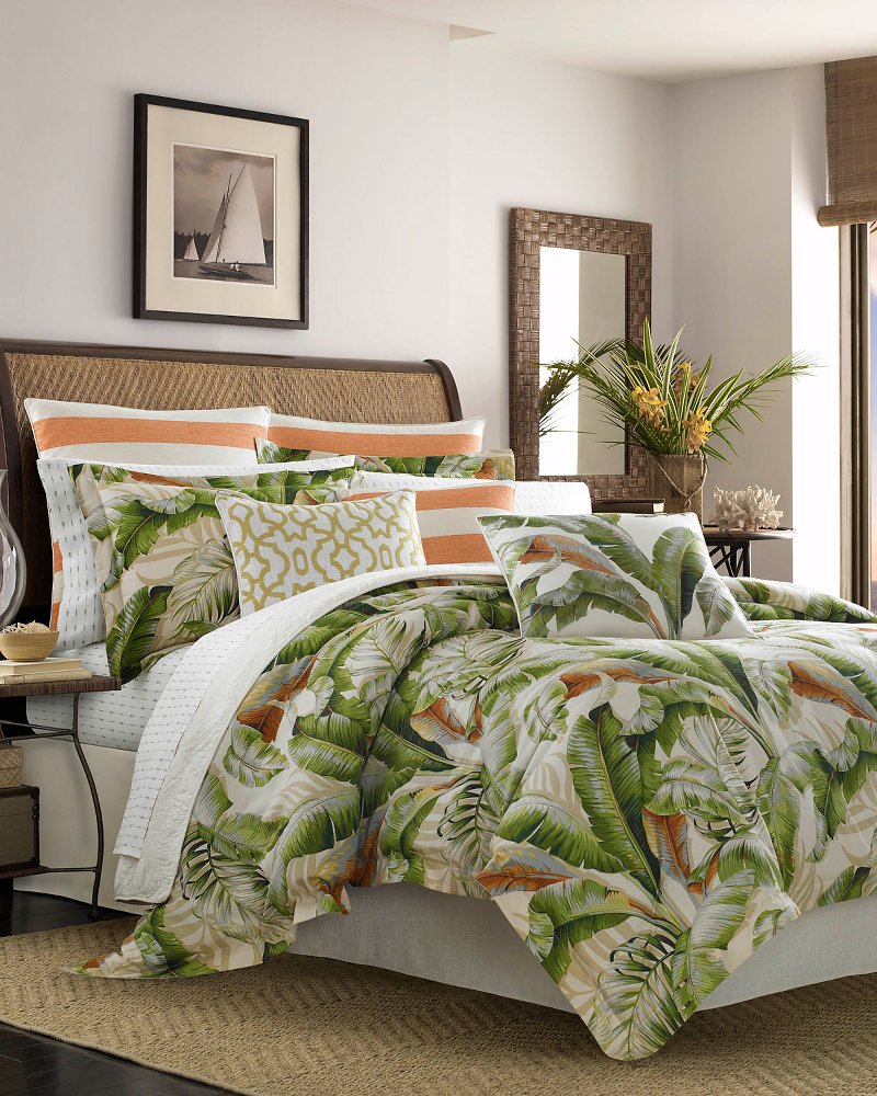 Palmiers 4-Piece California King Comforter Set - Green