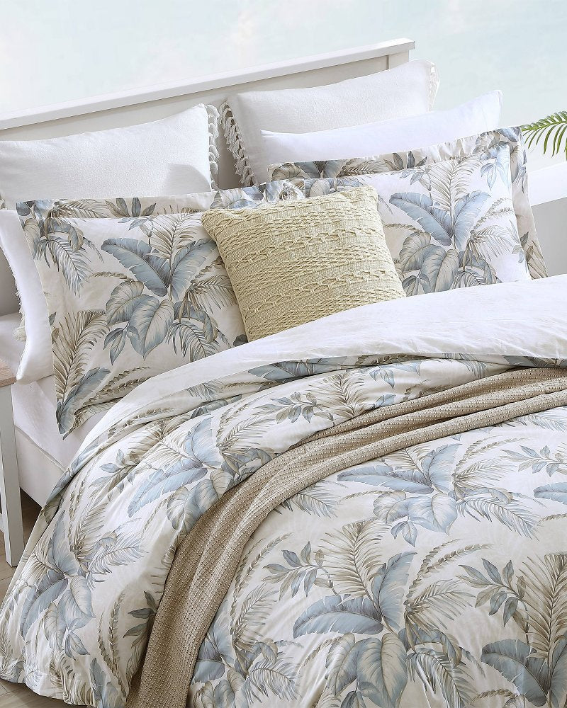 Baker's Bluff Reversible 3-Piece Queen Comforter Set - Silvery Blue