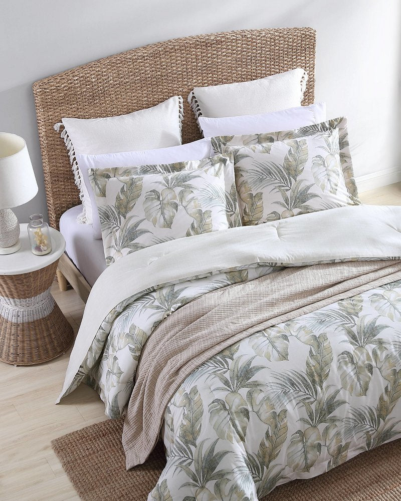 Waimea Bay Reversible 3-Piece Queen Comforter Set - Green