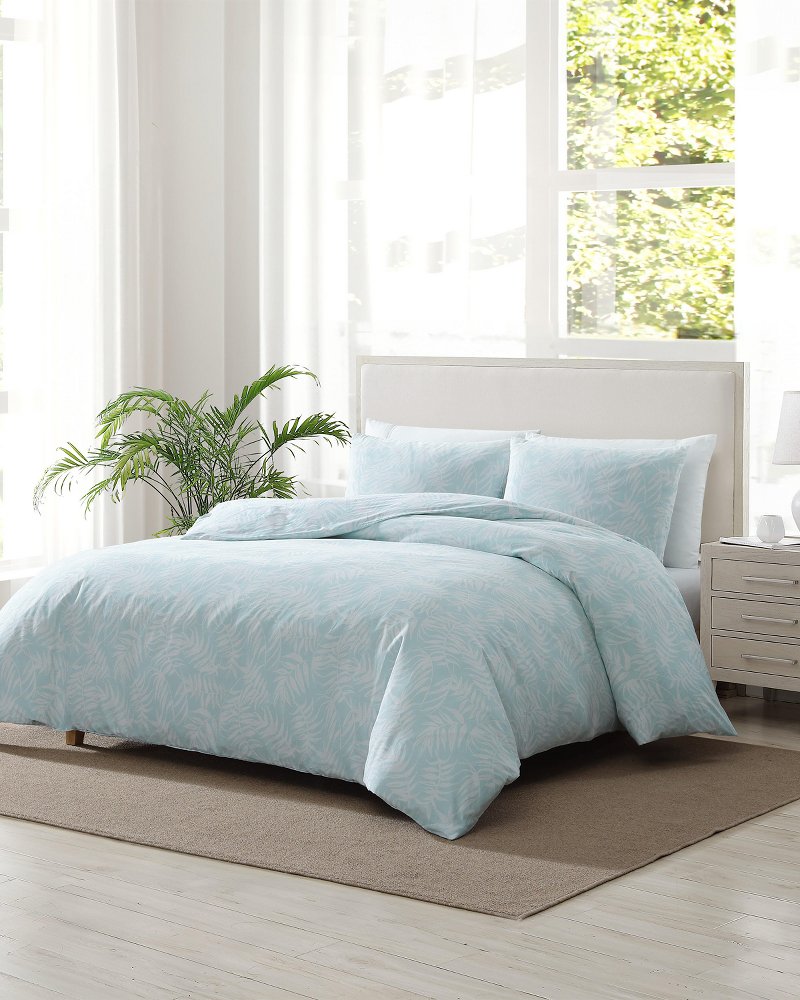 Art of Palms 3-Piece King Comforter Set - Blue