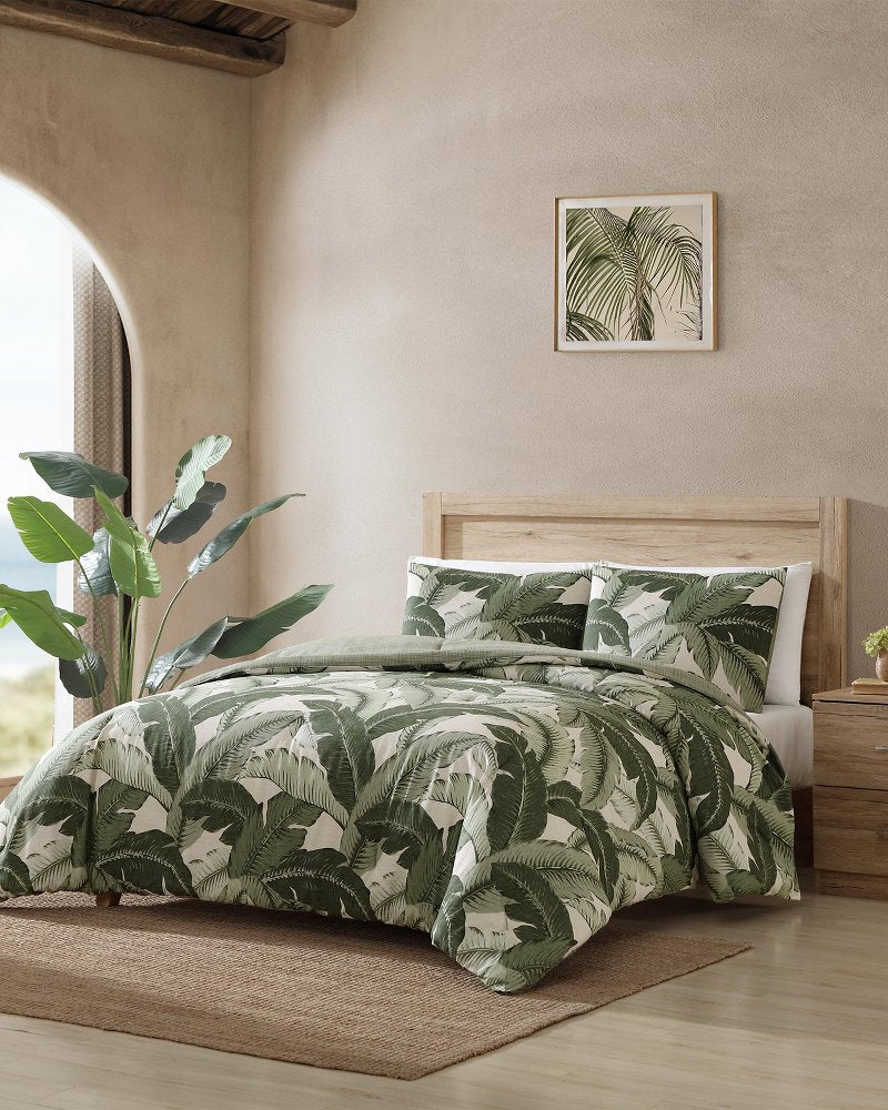 Vintage Palms Reversible 3-Piece Full/Queen Comforter Set - Jungle