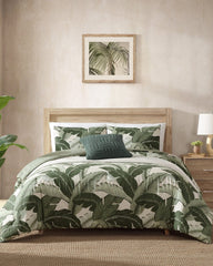 Vintage Palms Reversible 3-Piece King Comforter Set - Jungle