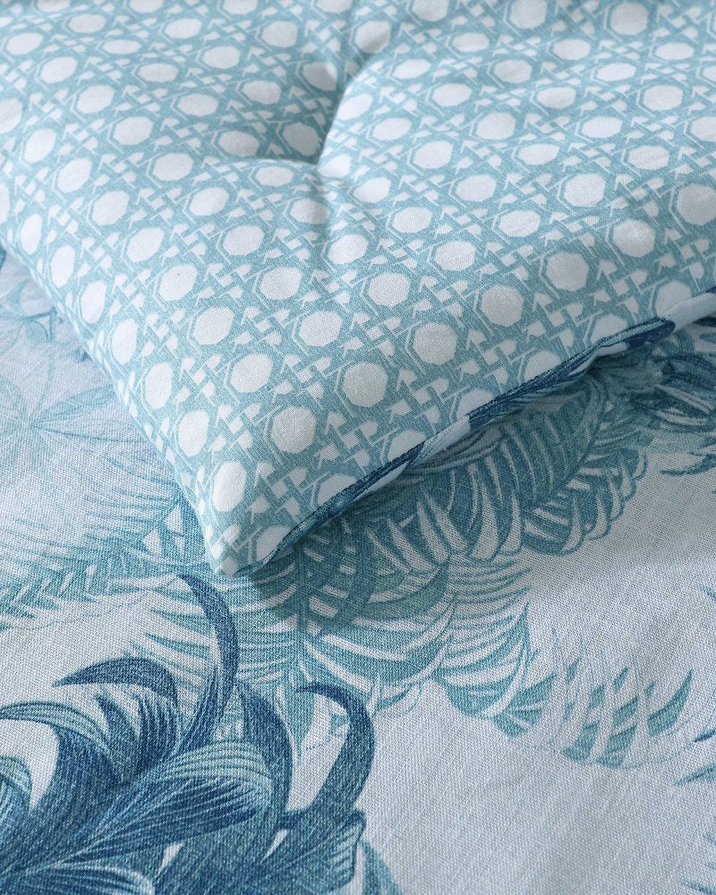 Legacy Palms Reversible 3-Piece Full/Queen Comforter Set - Bristol Blue