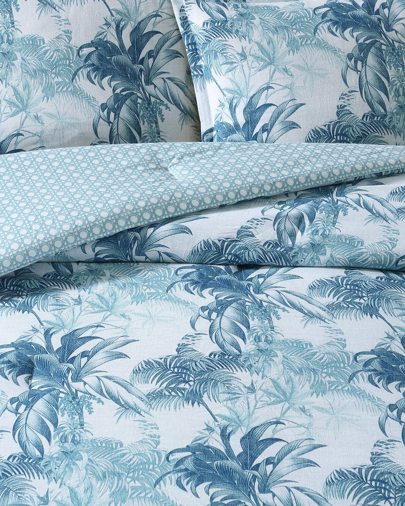 Legacy Palms Reversible 3-Piece Full/Queen Comforter Set - Bristol Blue