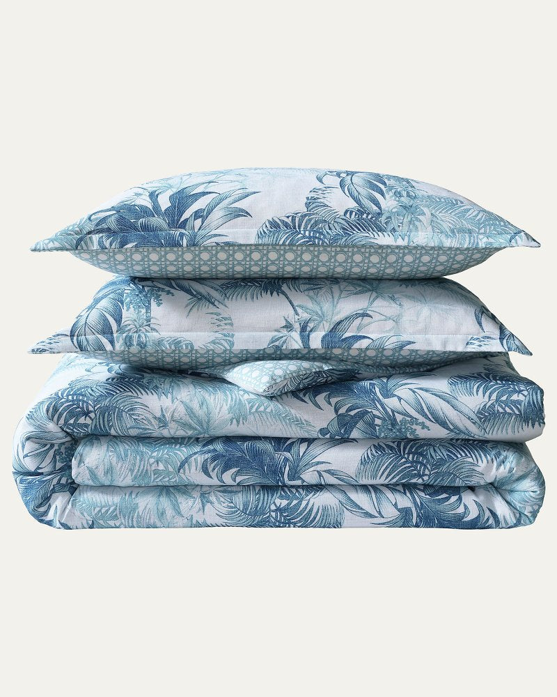 Legacy Palms Reversible 3-Piece Full/Queen Comforter Set - Bristol Blue