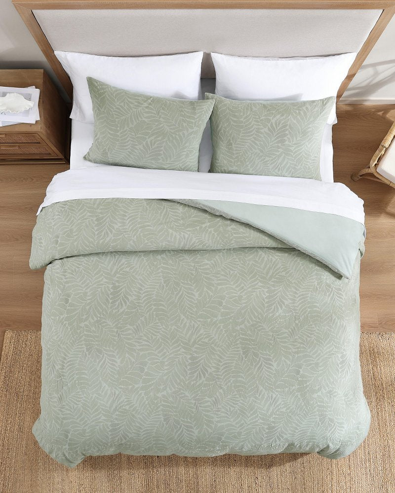 Island Estate Harbor Palm Reversible 3-Piece King Comforter Set - Green