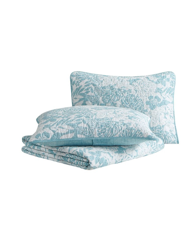 Laguna Beach Reversible 3-Piece King Quilt Set - Blue