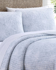 Makena 3-Piece King Quilt Set - Blue