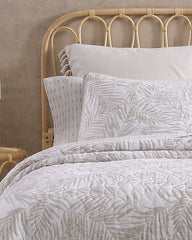 Palmday Reversible 3-Piece King Quilt Set - Brown