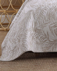 Palmday Reversible 3-Piece King Quilt Set - Brown