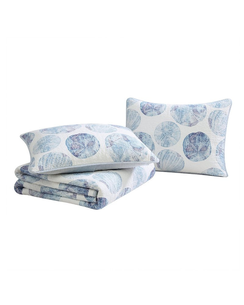 Ocean Isle 2-Piece Twin Quilt Set - Blue