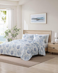 Ocean Isle 3-Piece Full/Queen Quilt Set - Blue