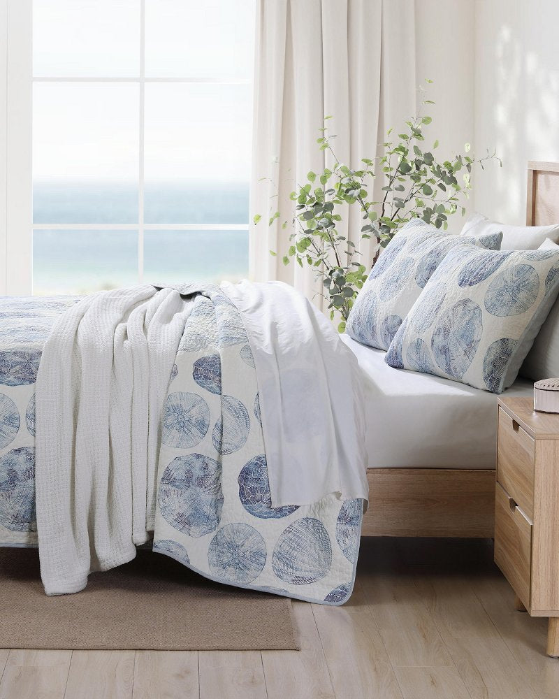 Ocean Isle 3-Piece Full/Queen Quilt Set - Blue