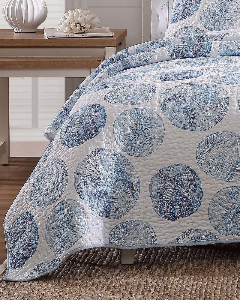 Ocean Isle 3-Piece King Quilt Set - Blue