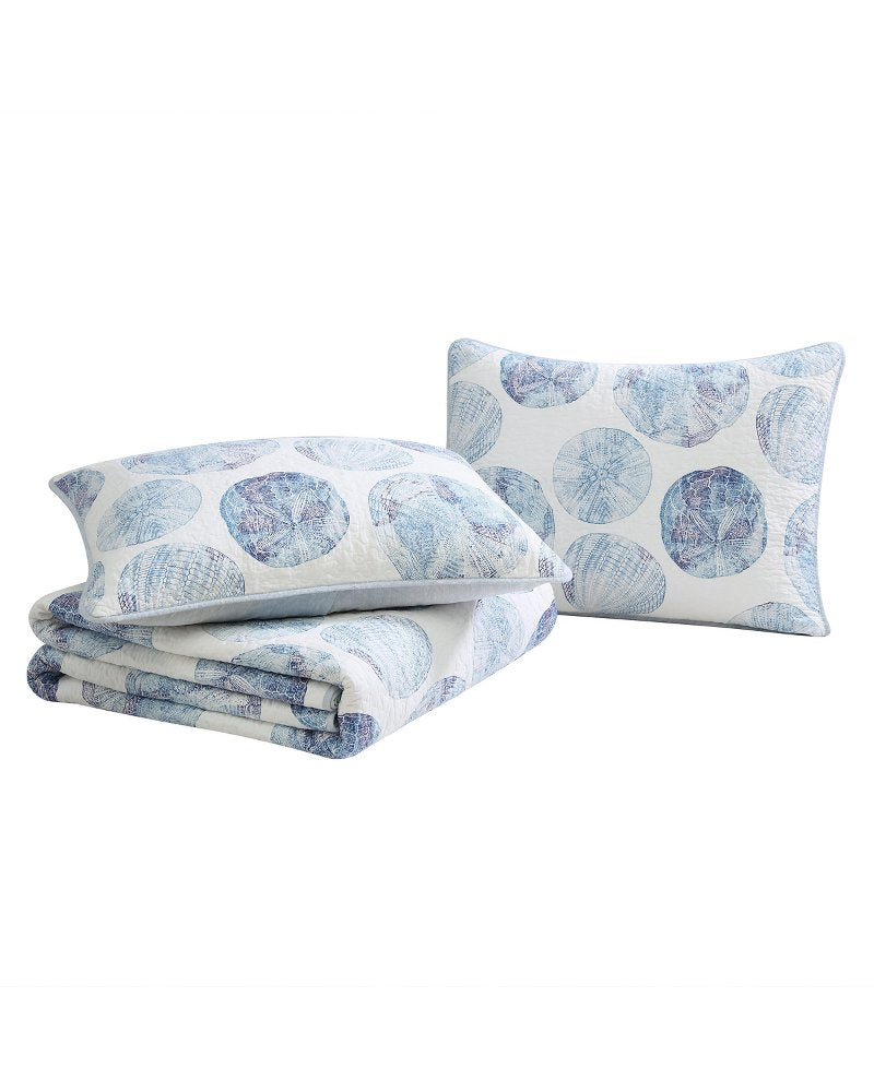 Ocean Isle 3-Piece King Quilt Set - Blue