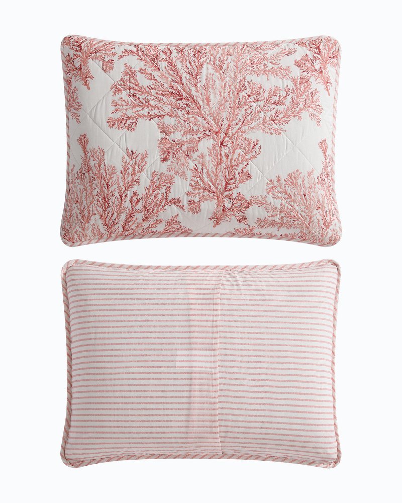 Coral Garden Reversible 2-Piece Twin Quilt Set - Orange