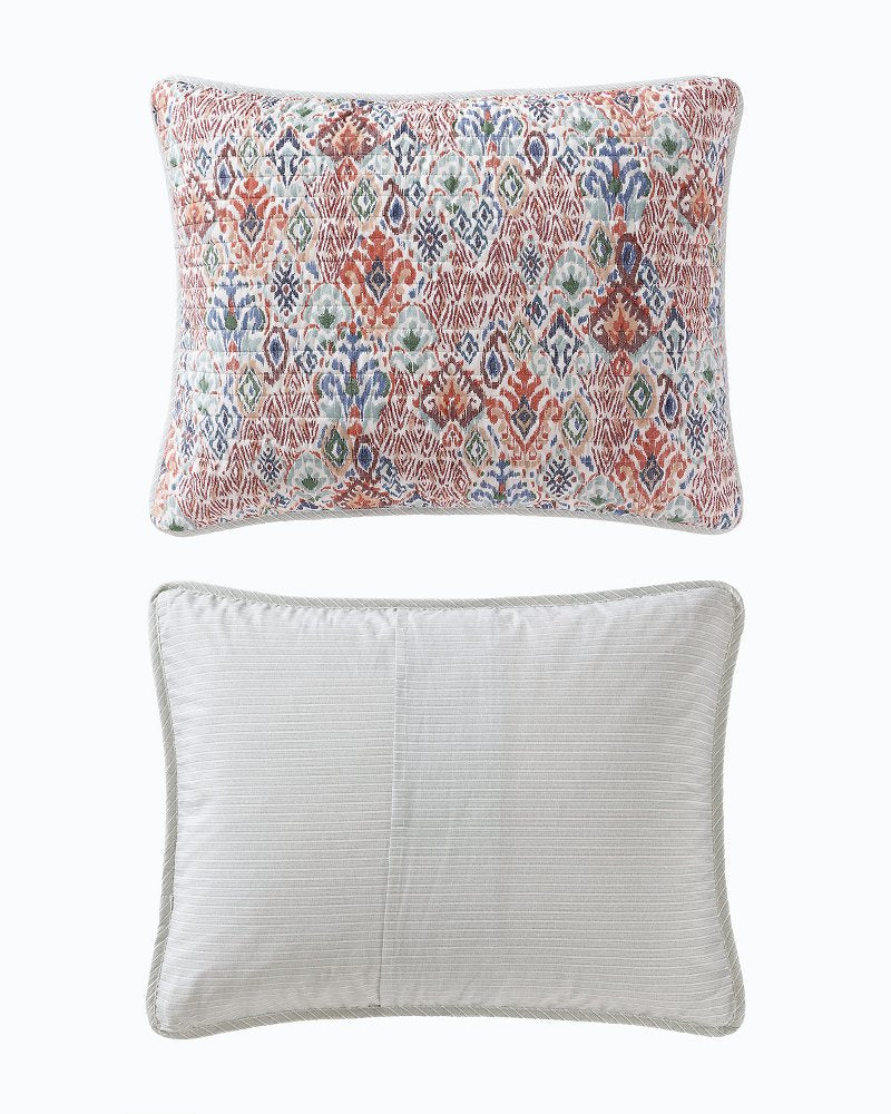 Ikat Tropics Reversible 3-Piece King Quilt Set - Multicolor