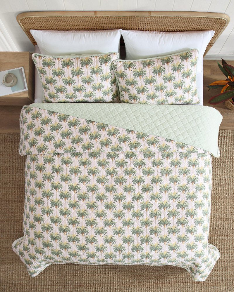 Santiago Reversible 2-Piece Twin Quilt Set - Pink
