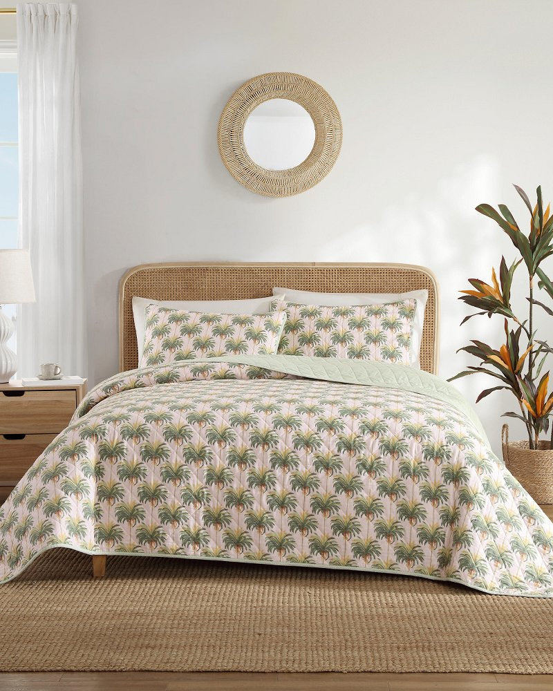 Santiago Reversible 2-Piece Twin Quilt Set - Pink