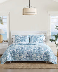 Aubrey Reversible 3-Piece King Quilt Set - Blue