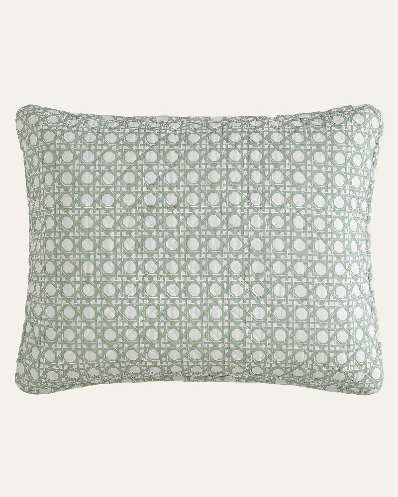 Diamond Isle 3-Piece King Quilt Set - Green/White