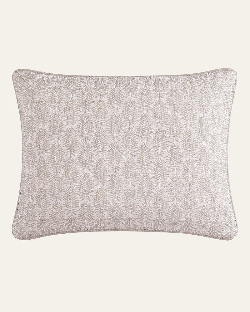 Bahama Fronds Reversible 3-Piece Full/Queen Quilt Set - Khaki