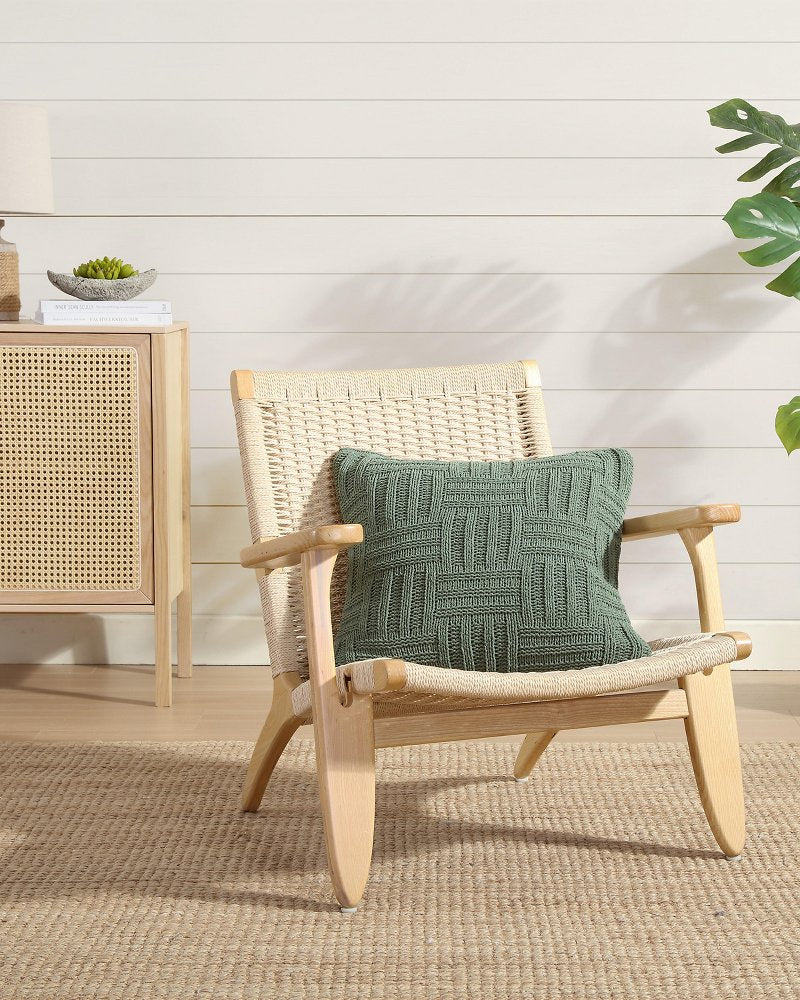 Chain Basket Decorative Pillow - Green