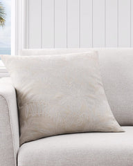 Island Estate Embroidered Floral Canvas Decorative Pillow - Natural/Beige