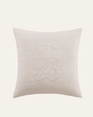 Island Estate Quilted Linen Decorative Pillow - Natural/Beige