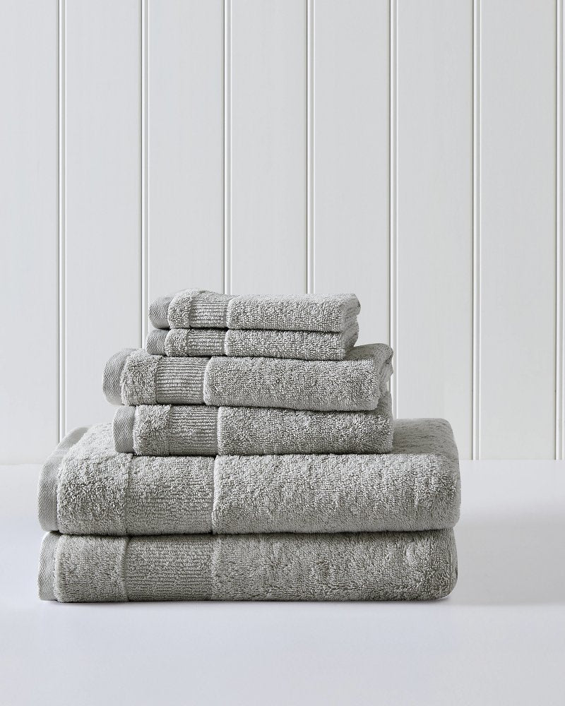 Island Retreat 6-Piece Bath Towel Set - Grey