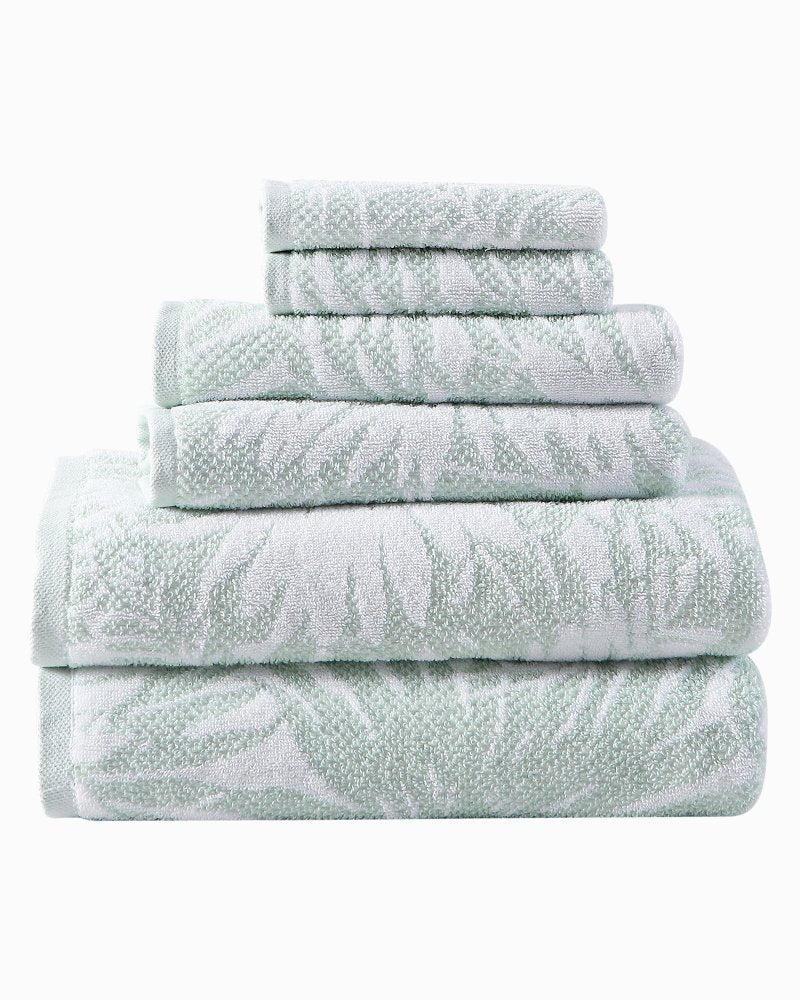 Lago Palm 6-Piece Bath Towel Set - Green