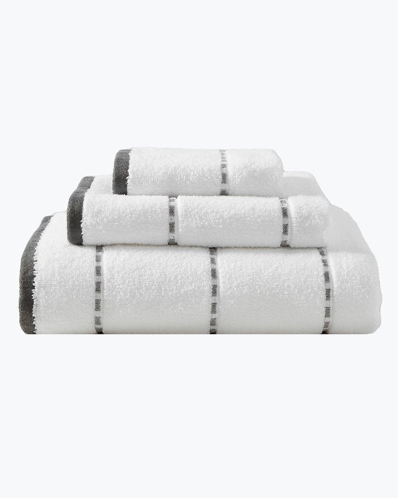 Ridley Grey 3-Piece Bath Towel Set - Grey