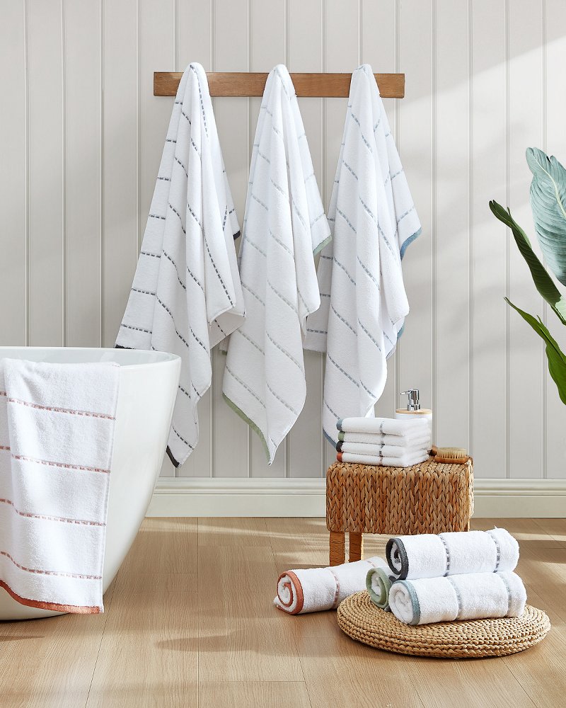 Ridley Blue 3-Piece Bath Towel Set - Steel Blue