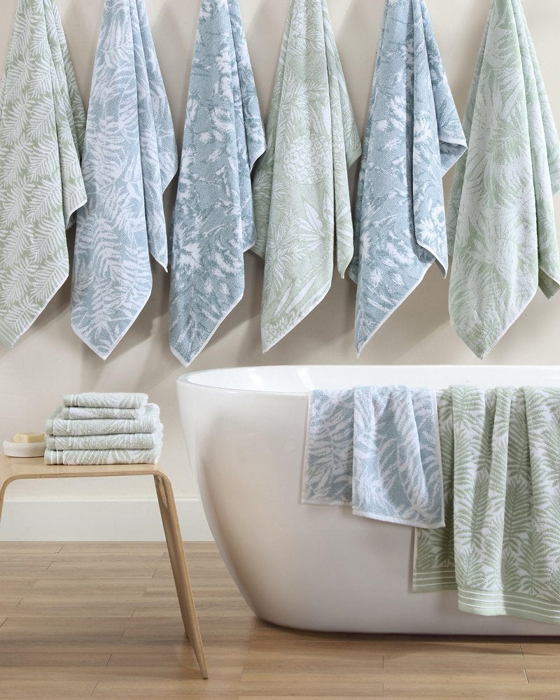 Pineapple Venture 6-Piece Bath Towel Set - Sage/White