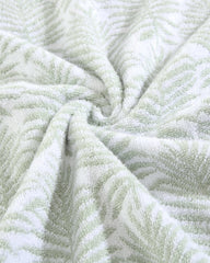 Linear Palms 6-Piece Bath Towel Set - Sage/White