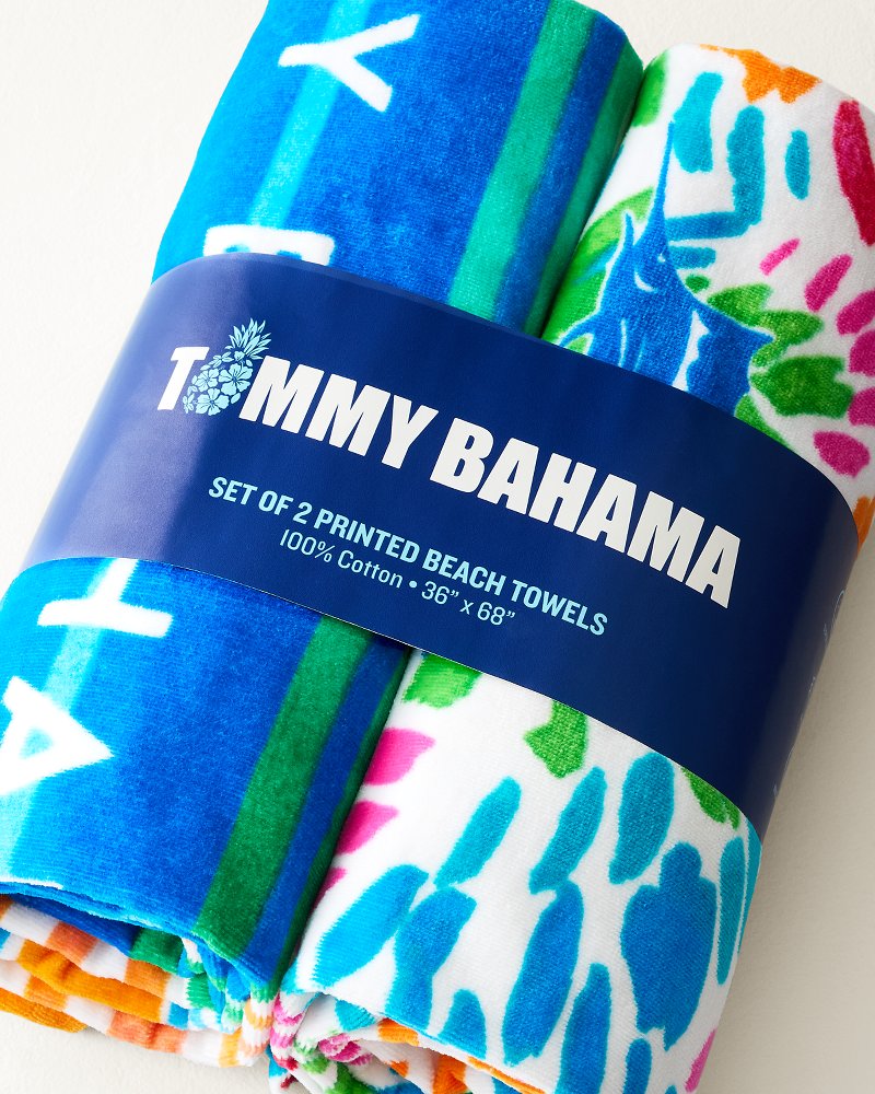 Beach Picnic &amp; Painterly Pineapple Beach Towels - Set of 2 - Multicolor