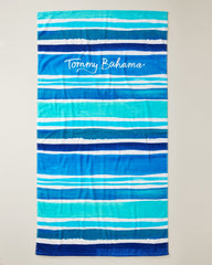Ombré Fronds &amp; Retro Stripe Beach Towels — Set of 2 - Multicolor